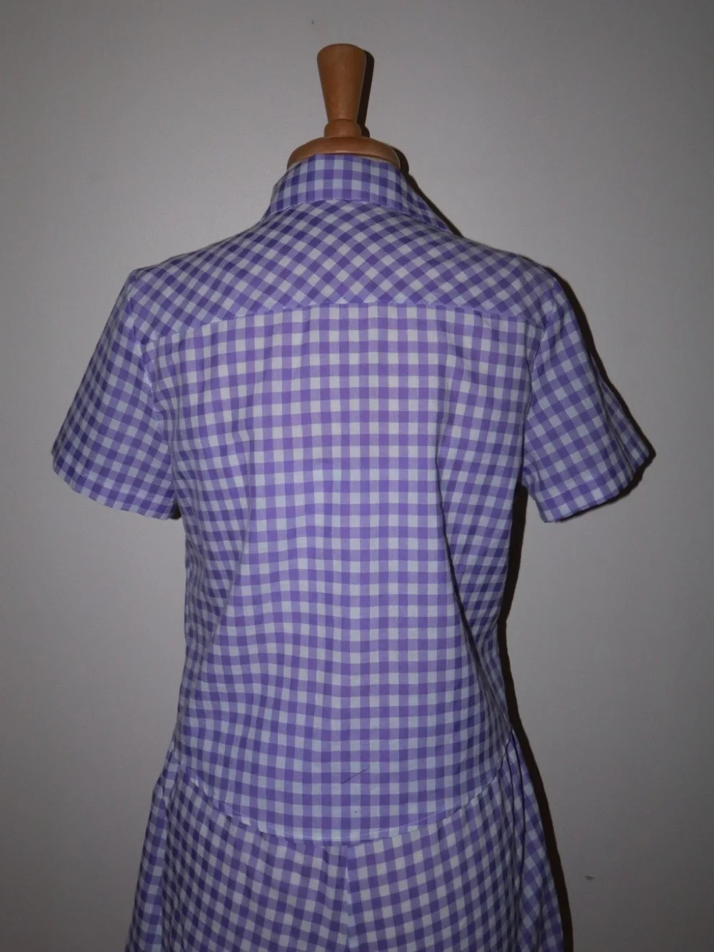 3-Piece Purple Checkered Button-Down Shirt, Shorts, and Tank Top Set